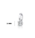 Zilveren Hanger met Lab Grown Diamant, Overige voorstellingen, Nieuw, Ophalen of Verzenden, Met edelsteen