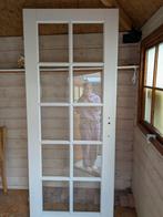 2 opdekdeuren glas/wit, Ophalen, Gebruikt, 80 tot 100 cm, Binnendeur