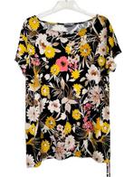 Nieuw No Man’s land top XXL blauw geel roze flower dessin, Maat 42/44 (L), Nieuw, Zonder mouw, No Man's Land