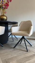 6 Nieuwe beige eetkamerstoelen, Ophalen, Overige kleuren, Nieuw, Modern chique luxe angus stof