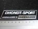 folie sticker dhondt-sport oudenaarde logo, Verzenden, Zo goed als nieuw, Bedrijf of Vereniging