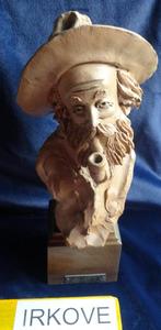 PIJP ROKENDE MAN GEBOETSEERD * Gesigneerd *, Antiek en Kunst, Kunst | Beelden en Houtsnijwerken, Verzenden