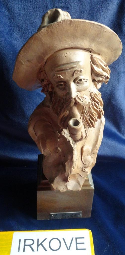 PIJP ROKENDE MAN GEBOETSEERD * Gesigneerd *, Antiek en Kunst, Kunst | Beelden en Houtsnijwerken, Verzenden