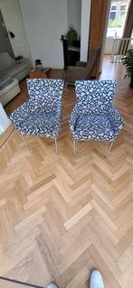 Eetkamer stoel 4X stof met rvs poten., Huis en Inrichting, Stoelen, Ophalen, Gebruikt, Vier, Stof