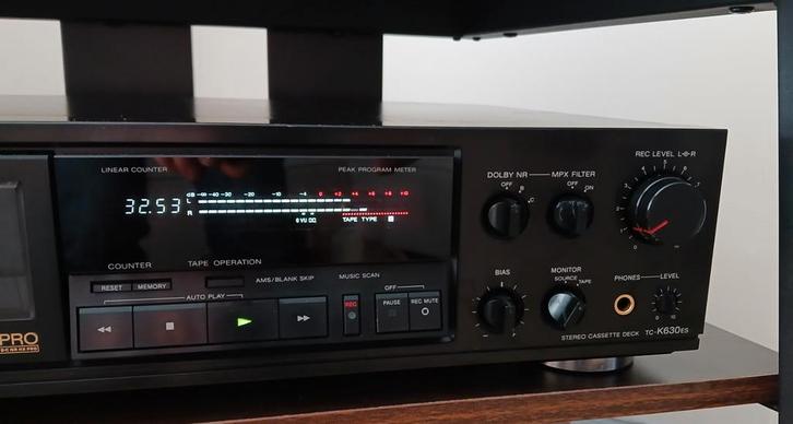 Sony TC-K630ES Cassettedeck - Topmodel met 3 koppen, Audio, Tv en Foto, Cassettedecks, Enkel, Sony, Tape counter, Ophalen of Verzenden