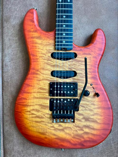 Mr. Scary (ESP) REH Built by George Lynch - 5A 1pc Quilt Mpl, Muziek en Instrumenten, Snaarinstrumenten | Gitaren | Elektrisch