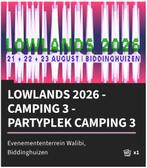 Lowlands 2026 - Partyplek Camping 3, Drie personen of meer, Meerdaags