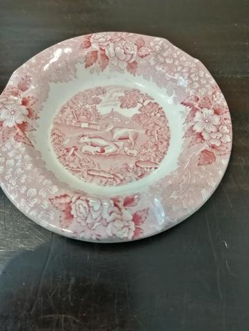 English Ironstone Adams rood asbak beschikbaar voor biedingen
