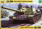 Zvezda 1:35 SU-100 tank destroyer (ongeopende doos!), Overige merken, Tank, 1:32 tot 1:50, Nieuw