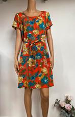 King Louie jurk oranje bloemen 42, Maat 42/44 (L), Oranje, Ophalen of Verzenden, Zo goed als nieuw