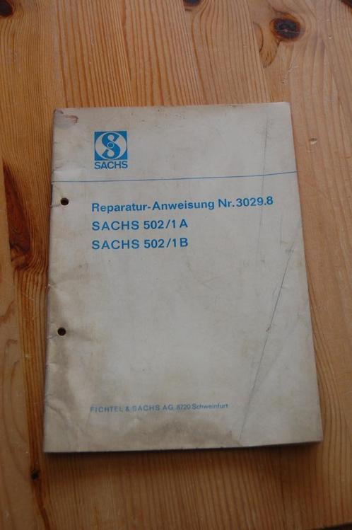 Sachs 502/1A en 502/1B reparatiehandleiding, Fietsen en Brommers, Handleidingen en Instructieboekjes, Ophalen of Verzenden
