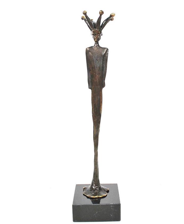 Corrie Ammerlaan - De gekroonde man - sculptuur - verbronsd, Antiek en Kunst, Kunst | Beelden en Houtsnijwerken, Ophalen of Verzenden