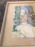 aquarel stadsgezicht rijswijk grauwelkamp, Ophalen of Verzenden