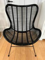 Mooie zwarte rotan stoel, Ophalen, Zo goed als nieuw, Zwart, Eén