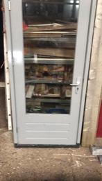 Buitendeur met driepuntsluiting en hardstenen dorpel, Eiken, Ophalen of Verzenden, Zo goed als nieuw, Plank