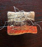 Antiek Speldenkussen 7,5 x 6 x 3,5 cm, Antiek en Kunst, Curiosa en Brocante, Ophalen of Verzenden