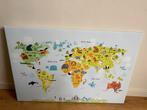 Wereldkaart Kinderkamer canvas, Ophalen, Zo goed als nieuw