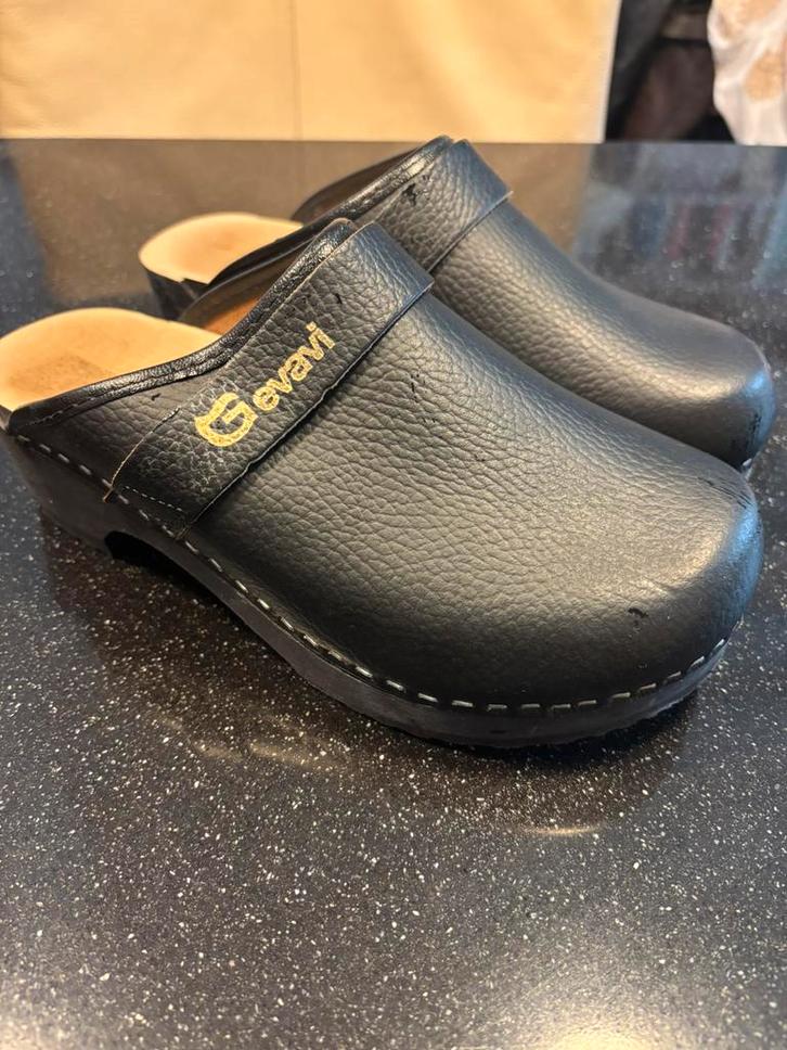 Klompschoen Gevavi Zwart maat 38, Tuin en Terras, Werkkleding, Zo goed als nieuw, Dames, Heren, Kinderen, Schoenen, Ophalen of Verzenden