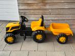 Traptractor JCB met aanhanger, Kinderen en Baby's, Speelgoed | Buiten | Voertuigen en Loopfietsen, Ophalen of Verzenden, Zo goed als nieuw