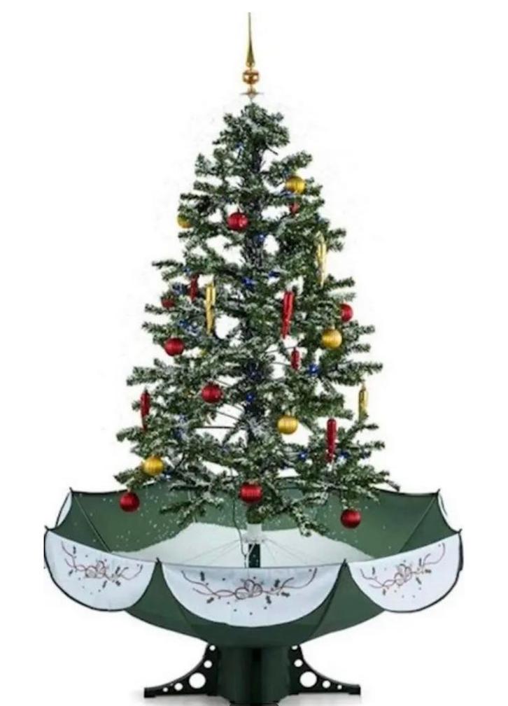 Nieuwe sneeuwende kerstbomen (1.80m) inclusief toebehoren, Diversen, Kerst, Nieuw, Ophalen of Verzenden