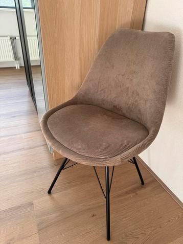 Set 4 eetkamerstoelen ribstof beschikbaar voor biedingen