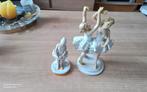 2 antieke porselein/Biscuit beeldjes, Antiek en Kunst, Antiek | Porselein, Ophalen of Verzenden