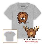 WILDNATURE Baby T-Shirt-LEEUW-BIOKATOEN 6 t/m 36 maanden, Verzenden, Nieuw