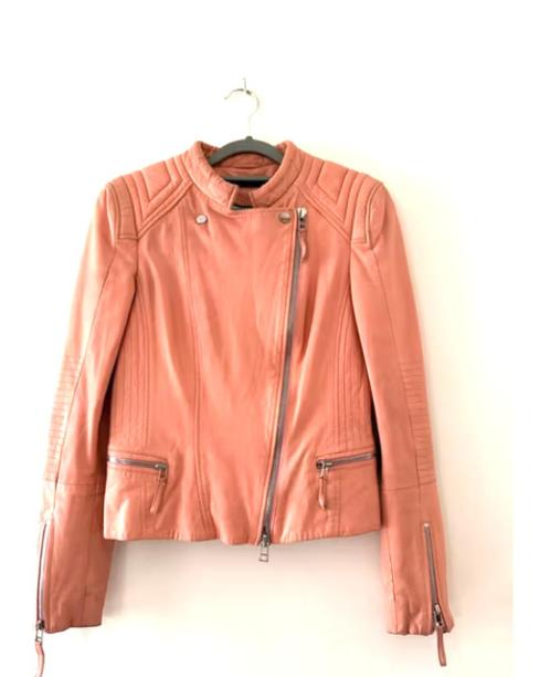 DNA AMSTERDAM  zalm kleur leren jack jasje mt 36 CHCS, Kleding | Dames, Jasjes, Kostuums en Pakken, Zo goed als nieuw, Maat 36 (S)