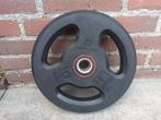 Domyos halterschijf met rubber / 10 kg / met openingen, Ophalen, Gebruikt, Halterschijven