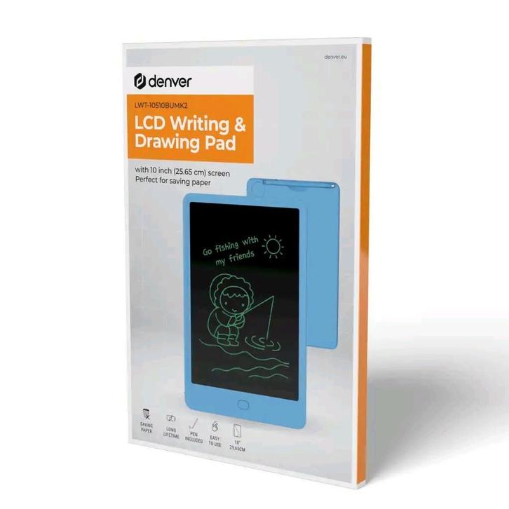 Denver LCD tekentablet writing & drawing Pad 10 inch, Spelcomputers en Games, Games | Overige, Zo goed als nieuw, 1 speler, Vanaf 3 jaar