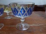 6 vintage champagnecoupes, VMC Reims Harlequin, Antiek en Kunst, Antiek | Glas en Kristal, Ophalen of Verzenden