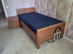 Seniorenbed elektrisch verstelbaar, Ophalen, Eenpersoons, Bruin, 210 cm