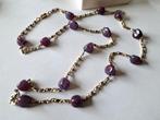 Antieke ketting glas kralen vintage, Verzenden, Overige materialen, Ketting