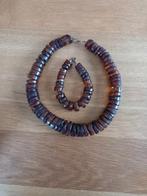 Prachtige set barnsteen. Choker 50 cm, en armband 22,5 cm, Sieraden, Tassen en Uiterlijk, Antieke sieraden, Verzenden, Overige materialen