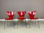 3 Fritz Hansen vlinderstoelen in nette gebruikte staat, Huis en Inrichting, Stoelen, Ophalen, Gebruikt, Drie, Metaal