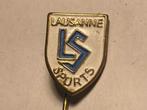 Metalen LS LAUSANNE SPORTS VOETBALCLUB Speld (Blauw/Wit)., Verzenden, Zo goed als nieuw, Sport, Speldje of Pin