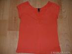 H&M t-shirt roestkleurig mt M (qwe, Maat 38/40 (M), H&M, Overige kleuren, Ophalen of Verzenden