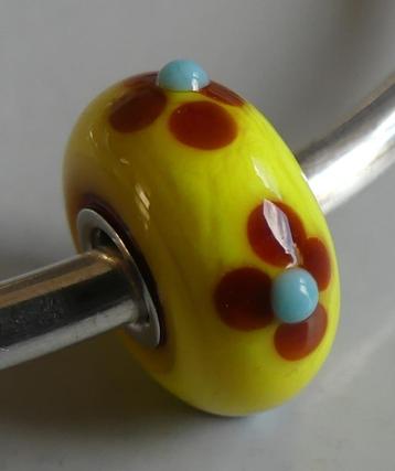 Trollbeads GEEL BLOEMEN UNIEKJE (OOAK) beschikbaar voor biedingen