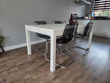 Uitschuifbare witte eettafel - 175-260cm beschikbaar voor biedingen