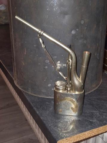 Chinese Paktong Dragon & Swan Opium Water Pipe beschikbaar voor biedingen