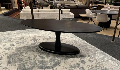 Salontafel ovaal 140 zwart Direct/Leverbaar/Enschede E-2109, Huis en Inrichting, Tafels | Salontafels, Nieuw, Minder dan 50 cm