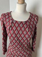 King Louie maat L rode geruite mona jurk retro 2744, Maat 42/44 (L), Ophalen of Verzenden, Zo goed als nieuw, Knielengte