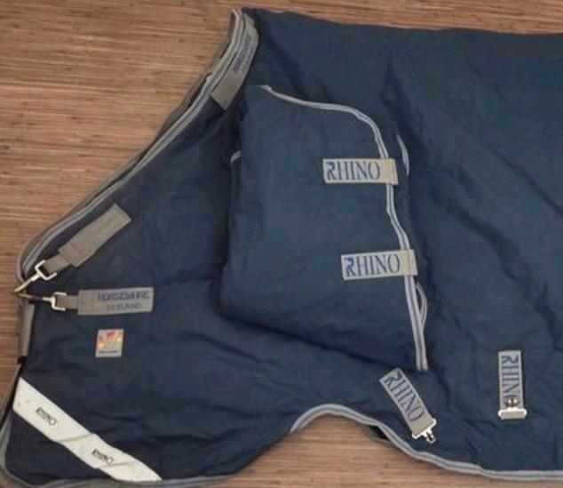 Rhino Vari-Layer Turnout Outdoordeken Plus Hals, Heavy - 6'9, Dieren en Toebehoren, Paarden en Pony's | Dekens en Dekjes, Zo goed als nieuw