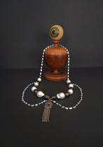 Ketting met zoetwaterparels, zilver en barokparels, Verzenden, Zilver, Zilver