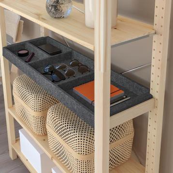 IKEA IVAR Plank, donkergrijs/vilt, 83x30 cm, 2 stuks, nieuw - afbeelding 3