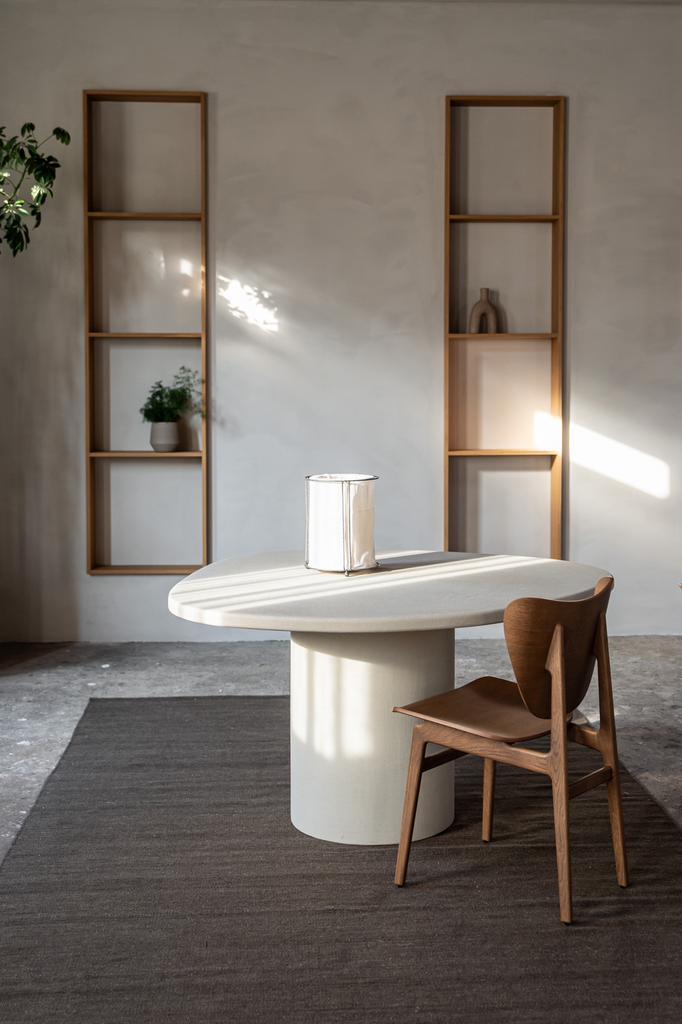 Beton cire tafel organisch 130cm, Huis en Inrichting, Tafels | Eettafels, Zo goed als nieuw, 100 tot 150 cm, 100 tot 150 cm, Vijf personen of meer