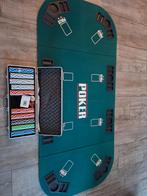 Pokerset met opvouwbare tafel en fiches, Gebruikt, Vijf spelers of meer, Onbekend, Ophalen of Verzenden