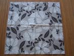 servetten per stuk nr.14 (BLOEMEN) donkerbruin/taupe/creme, Ophalen of Verzenden, Nieuw, Materiaal