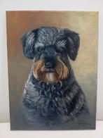 Schnauzer Portret Olieverfschilderij, Ophalen of Verzenden
