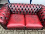 Bank chesterfield, Gebruikt, Ophalen of Verzenden, 200 tot 250 cm, Leer